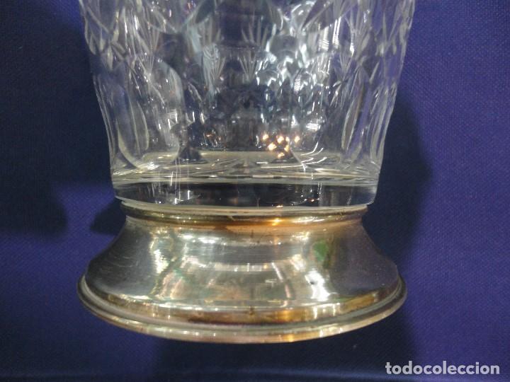 Antig&uuml;edades: JARRON TALLADO BASE DE PLATA - Foto 3