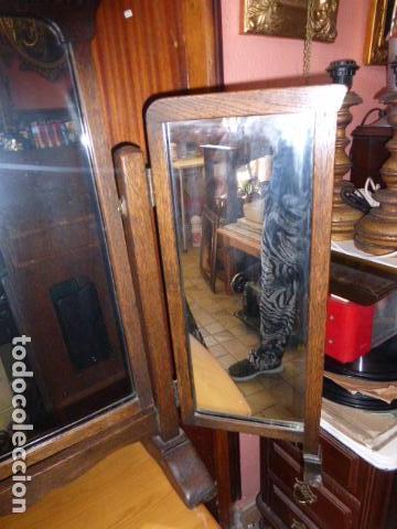 Antig&uuml;edades: ANTIGUO ESPEJO TRIPTICO DE SOBRE MESA EN MADERA DE ROBLE. - Foto 7