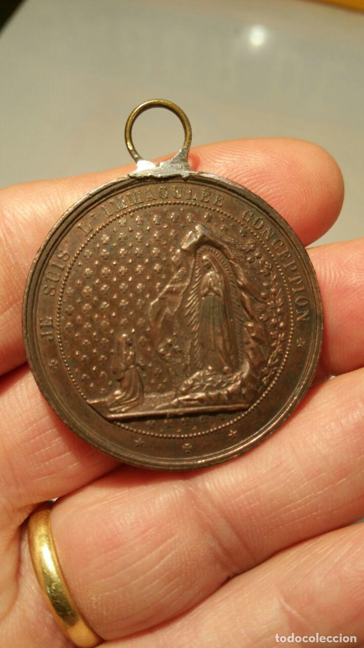Antig&uuml;edades: MEDALLA EN BRONCE LOURDES - BASILIQUE - Foto 1