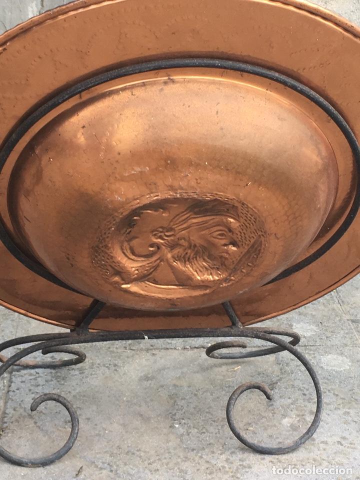 antiguo brasero de hierro con asas para mesa ca - Compra venta en  todocoleccion