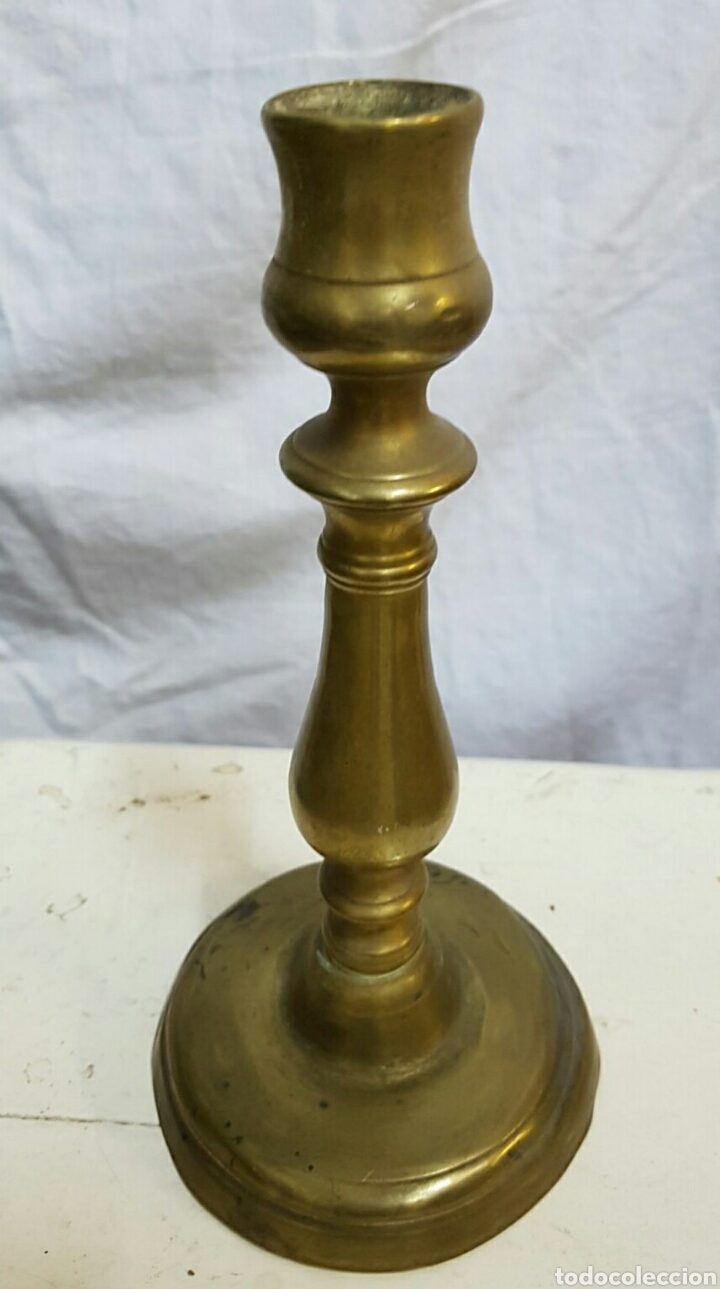 Antig&uuml;edades: Portavelas de bronce muy antiguo # - Foto 2