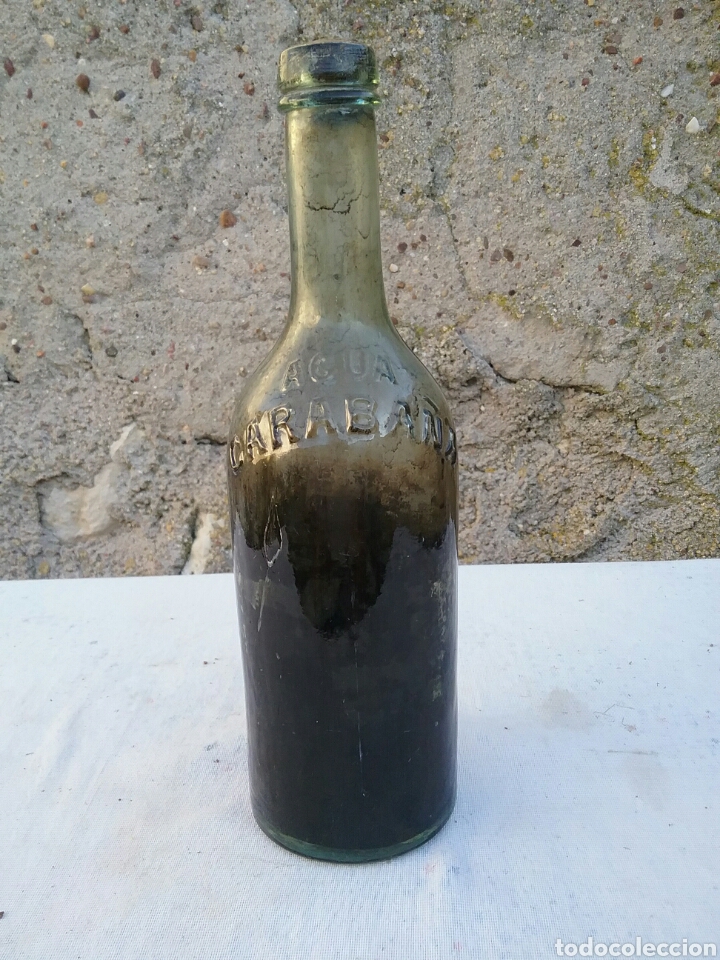 Antiguidades: Botella antigua de agua &rdquo;Caraba&ntilde;a&rdquo;
