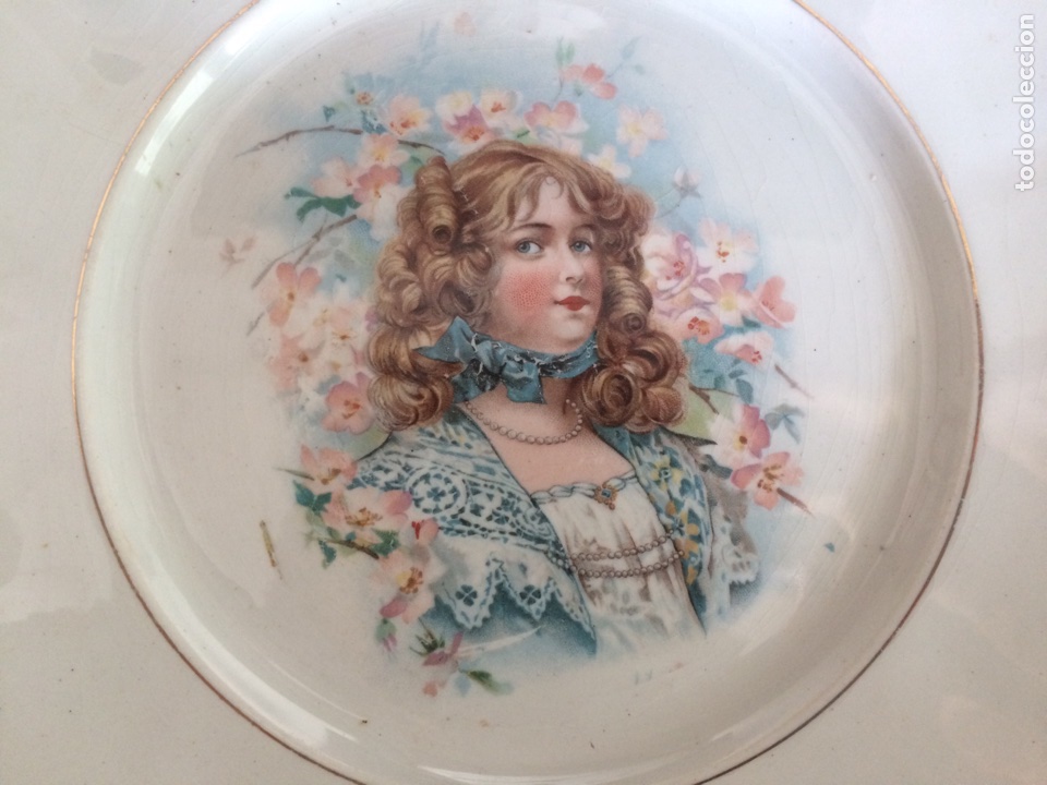Antig&uuml;edades: Plato porcelana - Foto 1