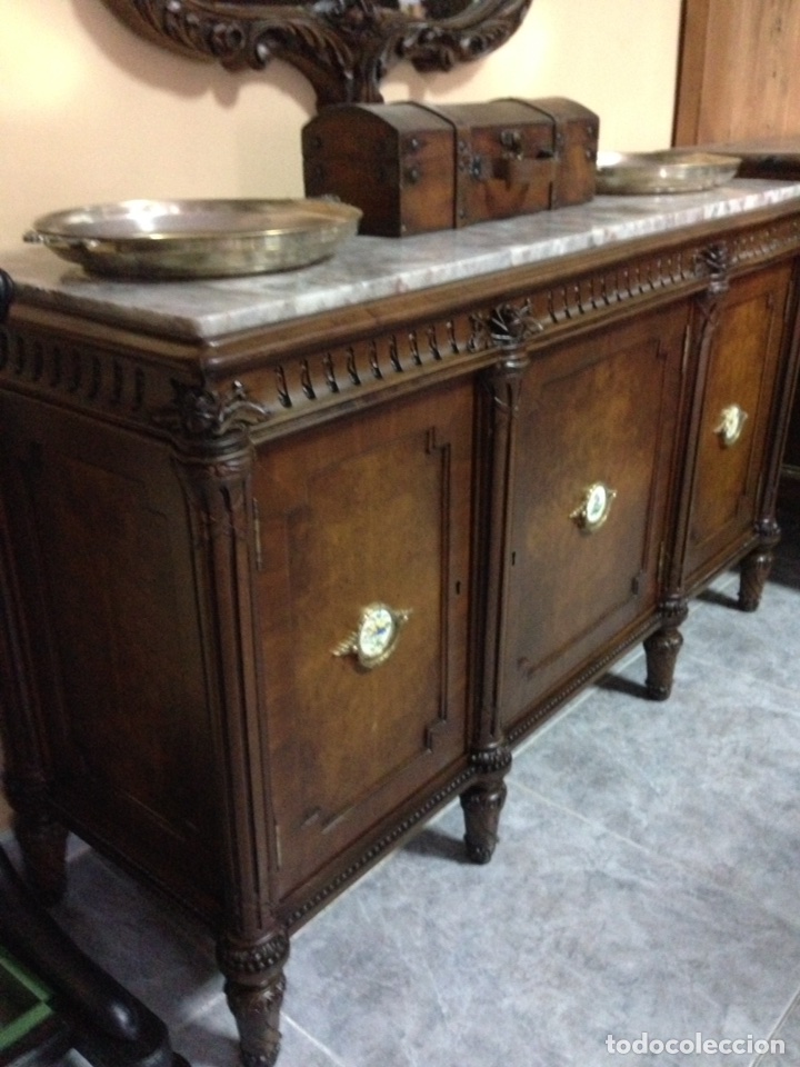 Antig&uuml;edades: Antiguo mueble consola y Espejo - Foto 3