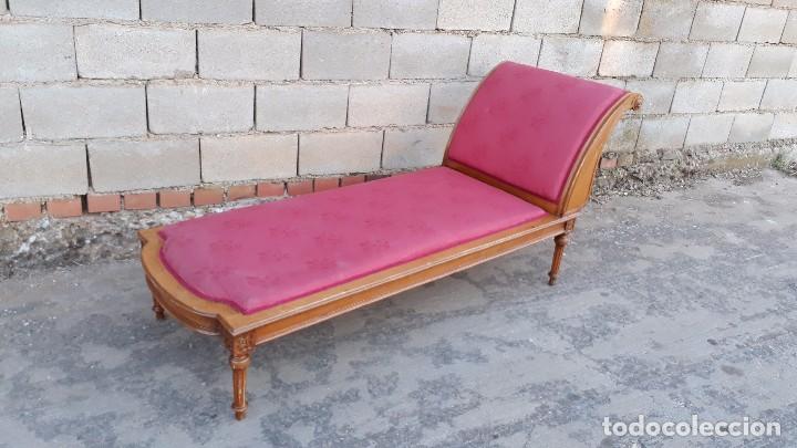 Antigüedades: Sofá diván antiguo estilo Luis XVI. Chaise lounge antiguo estilo vintage estilo inglés victoriano. - Foto 1 - 98723639