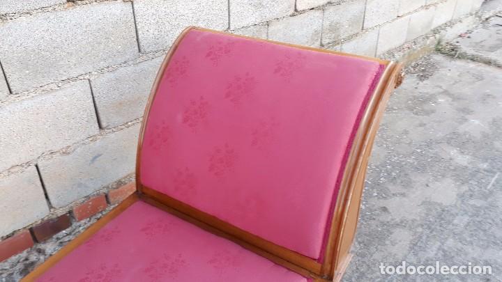 Antigüedades: Sofá diván antiguo estilo Luis XVI. Chaise lounge antiguo estilo vintage estilo inglés victoriano. - Foto 7 - 98723639