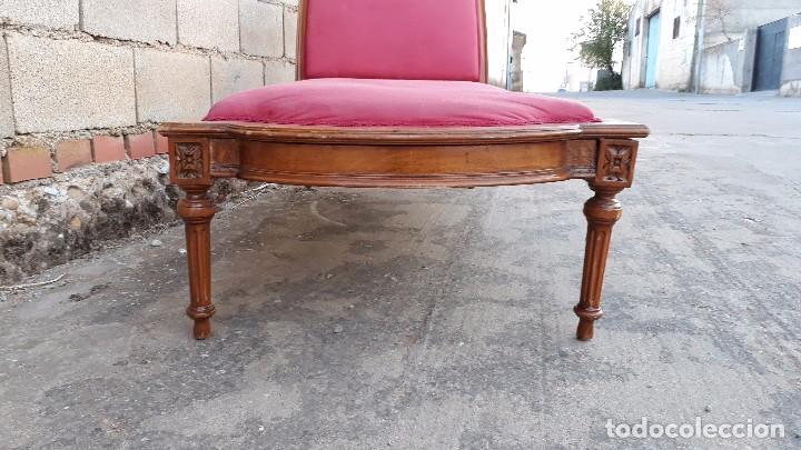 Antigüedades: Sofá diván antiguo estilo Luis XVI. Chaise lounge antiguo estilo vintage estilo inglés victoriano. - Foto 11 - 98723639