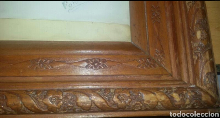Antig&uuml;edades: Marco antiguo, posiblemente caoba - Foto 2