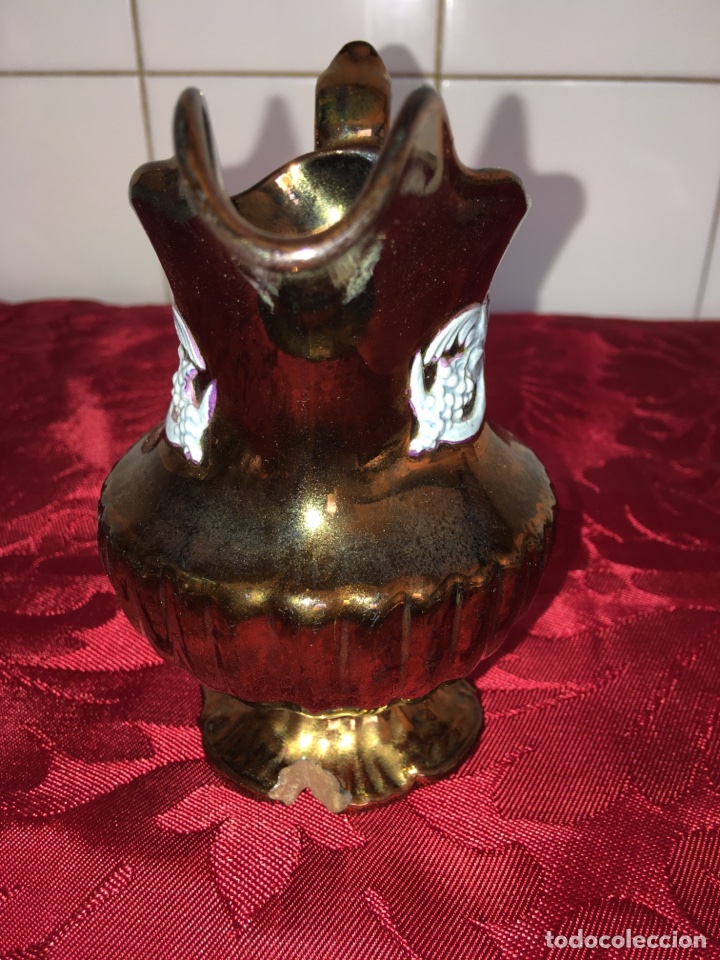 Antig&uuml;edades: Hermosa jarra de Bristol reflejo dorado - Foto 2