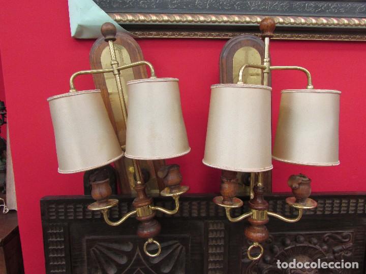 Antig&uuml;edades: Apliques marineros madera y lat&oacute;n. # - Foto 1