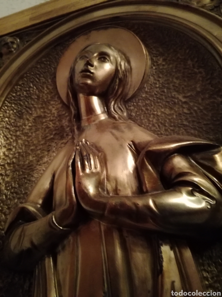 Antig&uuml;edades: INMACULADA MAGISTRAL LABRADA EN METAL - Foto 1