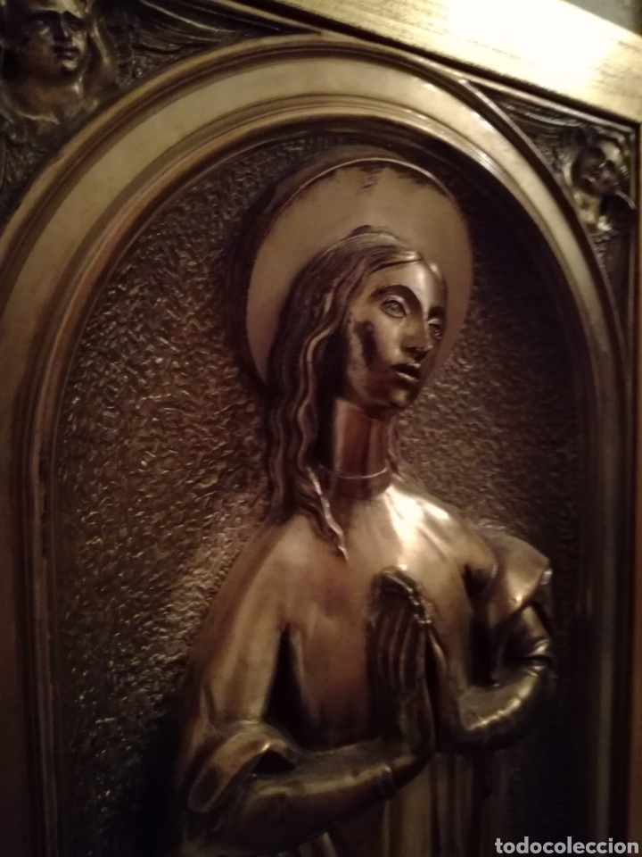 Antig&uuml;edades: INMACULADA MAGISTRAL LABRADA EN METAL - Foto 3
