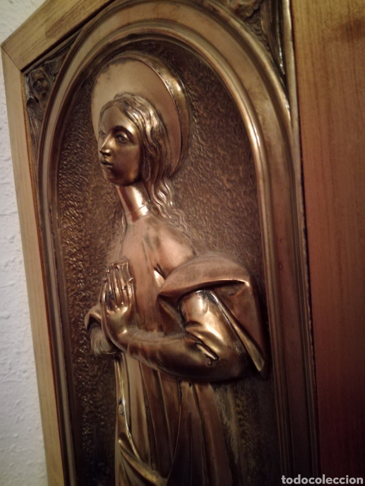 Antig&uuml;edades: INMACULADA MAGISTRAL LABRADA EN METAL - Foto 5