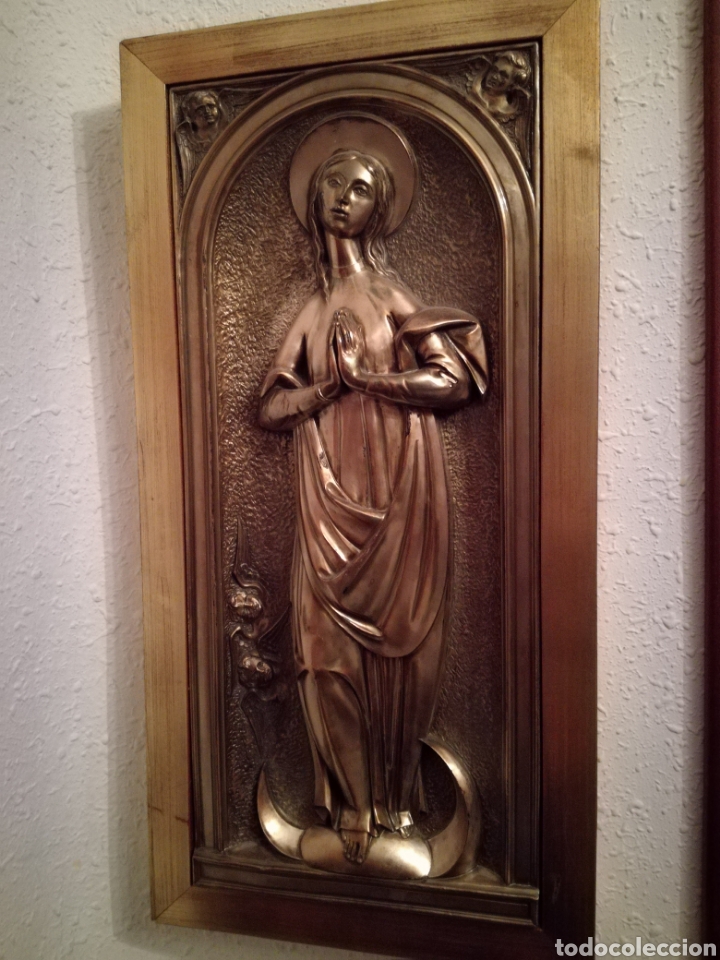 Antig&uuml;edades: INMACULADA MAGISTRAL LABRADA EN METAL - Foto 11