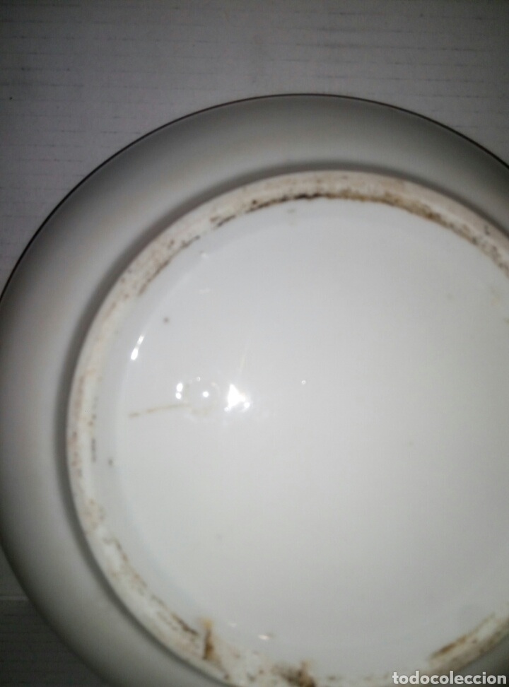 Antig&uuml;edades: Antiguo plato porcelana - Foto 3