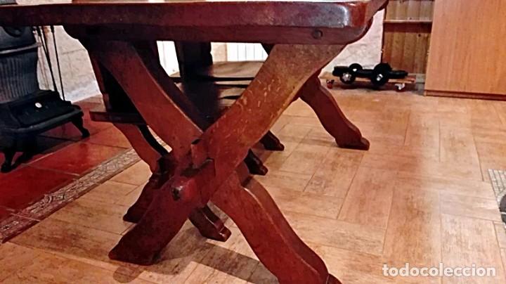 Antig&uuml;edades: ORIGINAL Y RESTAURADA MESA DE BODEGA Y 4 SILLAS, EN MADERA DE ROBLE MACIZO - Foto 5