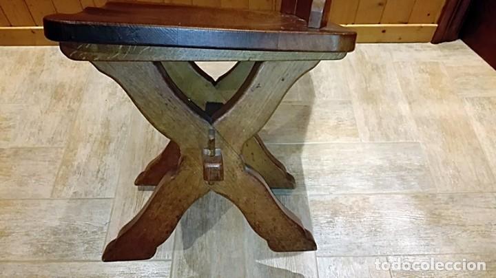 Antig&uuml;edades: ORIGINAL Y RESTAURADA MESA DE BODEGA Y 4 SILLAS, EN MADERA DE ROBLE MACIZO - Foto 9
