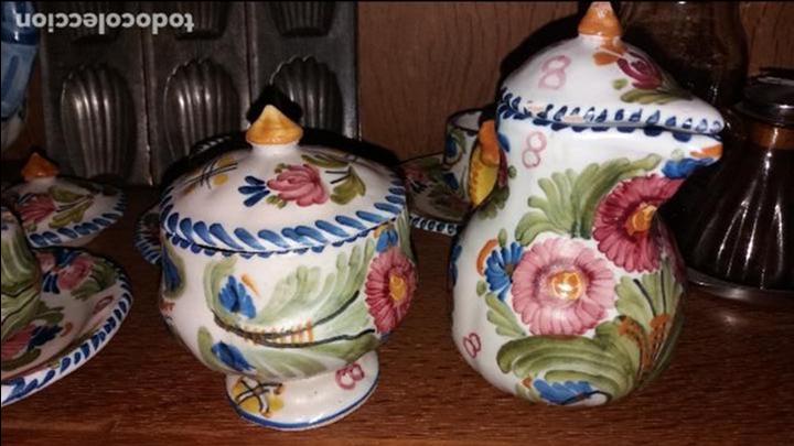 Antig&uuml;edades: juego de cafe talavera - Foto 1