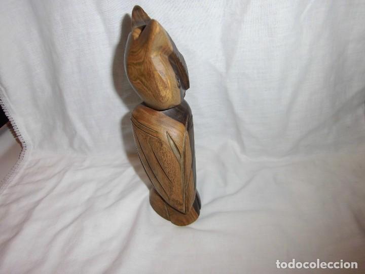 Antig&uuml;edades: BUHO DE MADERA TALLADA - Foto 3