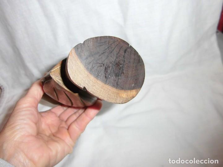 Antig&uuml;edades: BUHO DE MADERA TALLADA - Foto 4