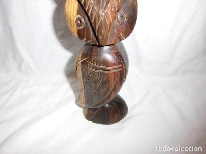 Antig&uuml;edades: BUHO DE MADERA TALLADA - Foto 6