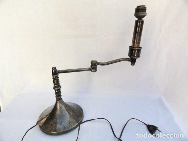Antig&uuml;edades: ANTIGUO PIE DE L&Aacute;MPARA CON BRAZO EXTENSIBLE MULTIPOSICI&Oacute;N. - Foto 4
