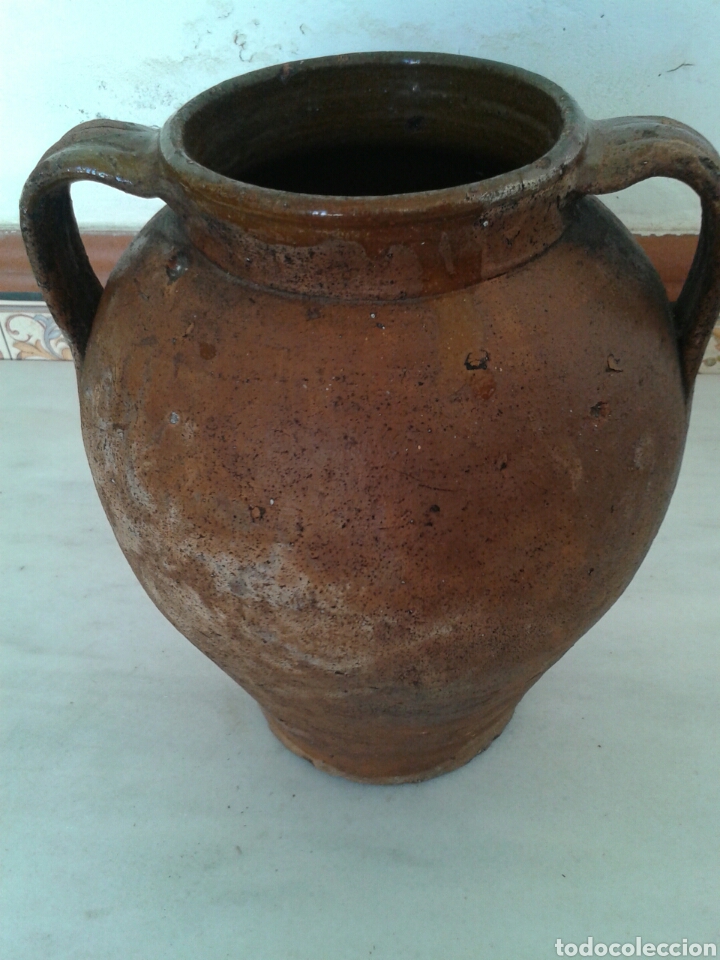 ANTIGUA BASIJA DE BARRO DOS AZAS (Antigüedades - Porcelanas y Cerámicas - Triana)