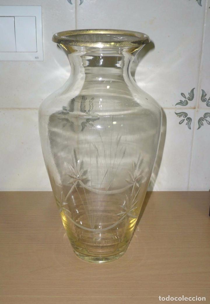 Antig&uuml;edades: Antiguo Jarron de Cristal tallado - Foto 6