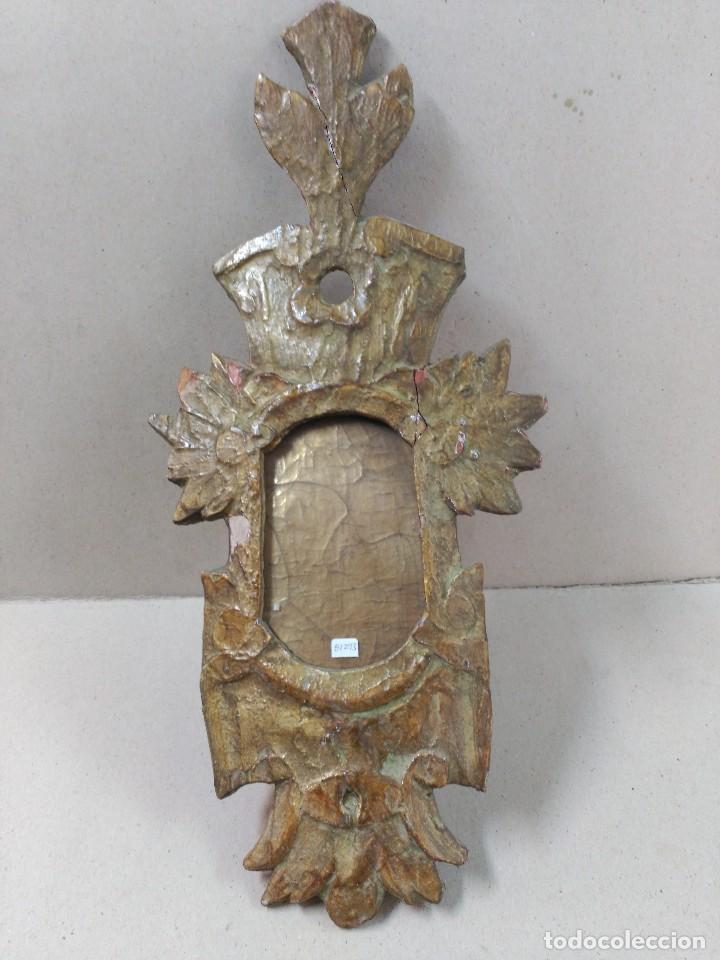 Antig&uuml;edades: CORNUCOPIA DE MADERA ESTUCADA Y DORADA, SIGLO XIX - Foto 1