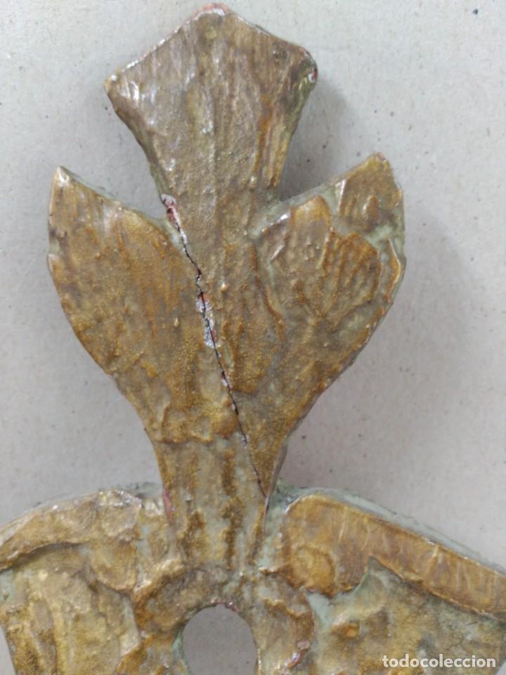 Antig&uuml;edades: CORNUCOPIA DE MADERA ESTUCADA Y DORADA, SIGLO XIX - Foto 2