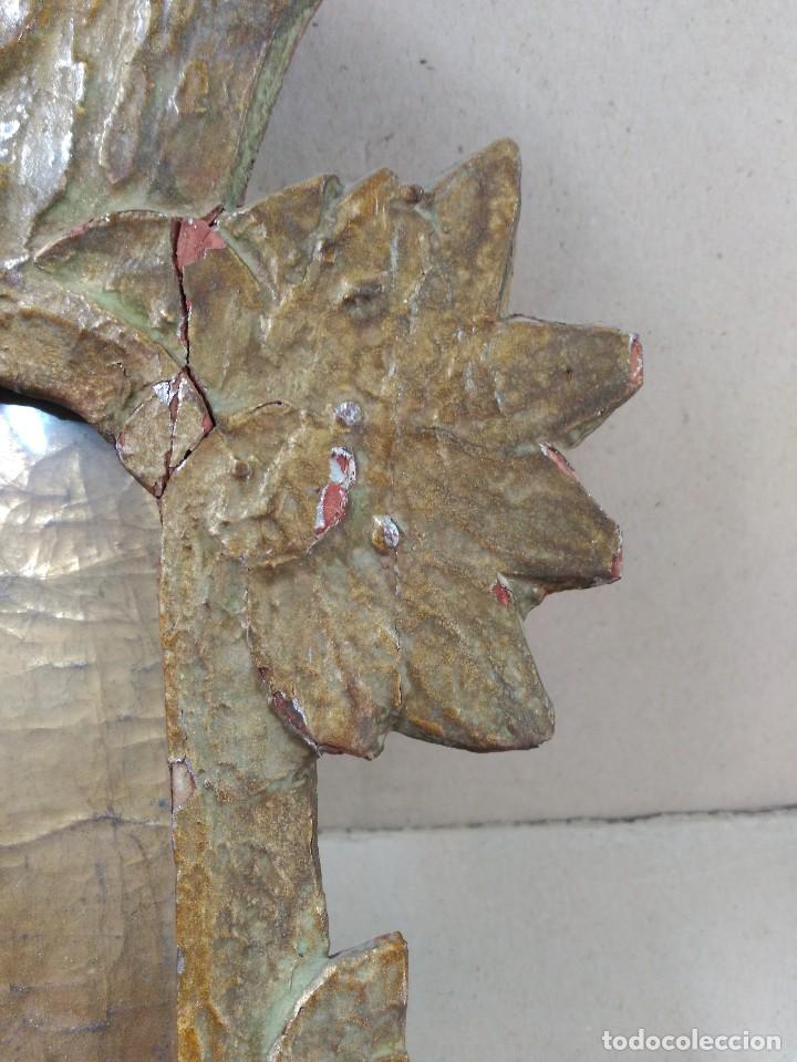 Antig&uuml;edades: CORNUCOPIA DE MADERA ESTUCADA Y DORADA, SIGLO XIX - Foto 6