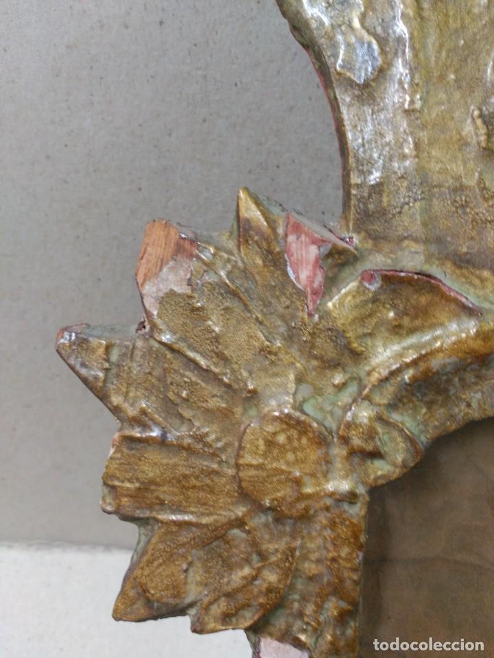 Antig&uuml;edades: CORNUCOPIA DE MADERA ESTUCADA Y DORADA, SIGLO XIX - Foto 11