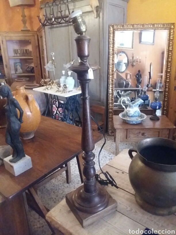 Antig&uuml;edades: Pie de l&aacute;mpara antiguo - Foto 1