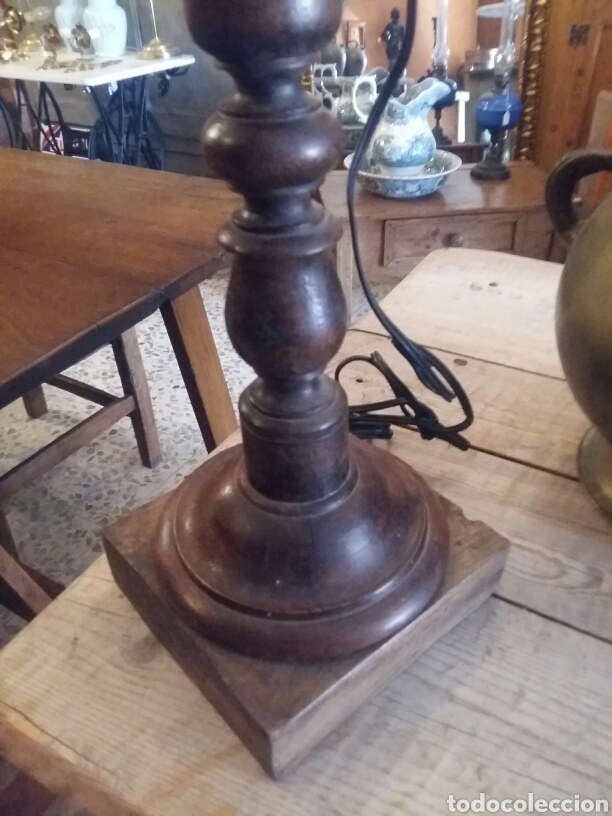 Antig&uuml;edades: Pie de l&aacute;mpara antiguo - Foto 2