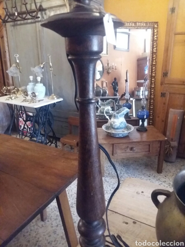 Antig&uuml;edades: Pie de l&aacute;mpara antiguo - Foto 3