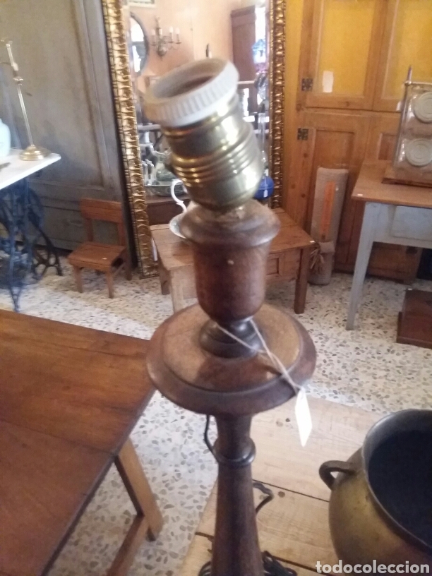 Antig&uuml;edades: Pie de l&aacute;mpara antiguo - Foto 4