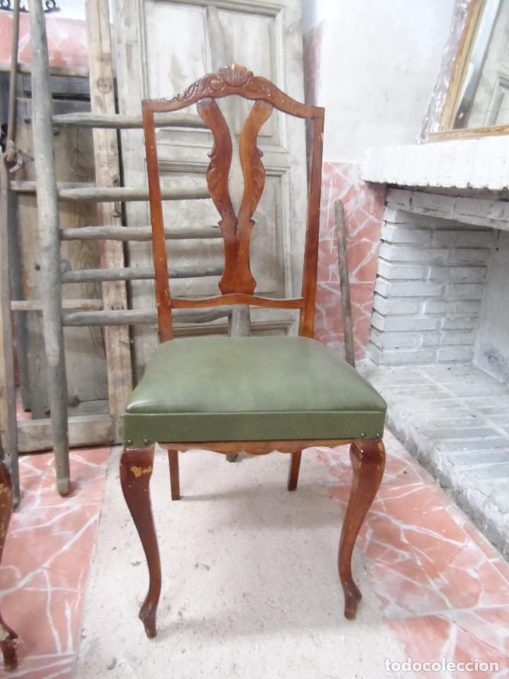 Antig&uuml;edades: 4 Sillas originales de los a&ntilde;os 60 - Foto 2