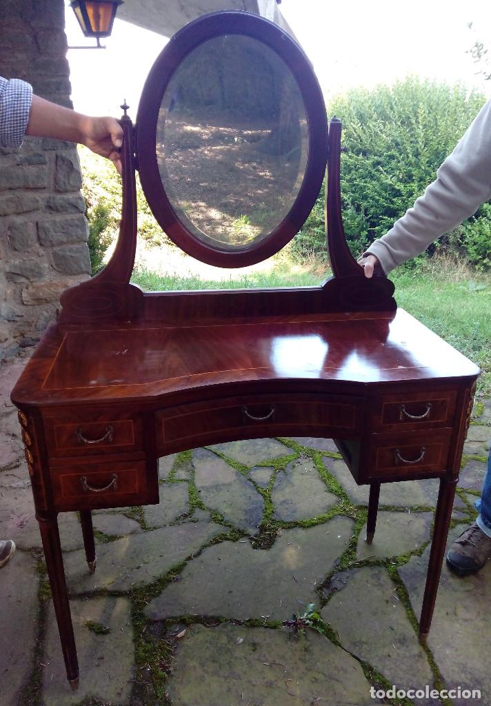 Antigüedades: Tocador en perfecto estado Artdecó, años 1920, mesa auxiliar o mueble de secividor, cristal biselado - Foto 1 - 100357859