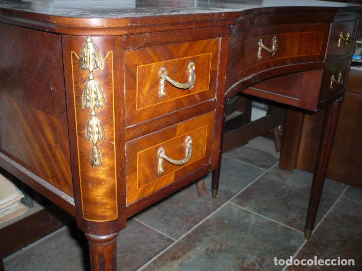Antigüedades: Tocador en perfecto estado Artdecó, años 1920, mesa auxiliar o mueble de secividor, cristal biselado - Foto 2 - 100357859