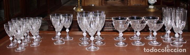 Antig&uuml;edades: JUEGO DE COPAS DE CRISTAL.REF.6108 - Foto 1