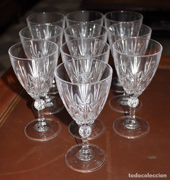 Antig&uuml;edades: JUEGO DE COPAS DE CRISTAL.REF.6108 - Foto 3
