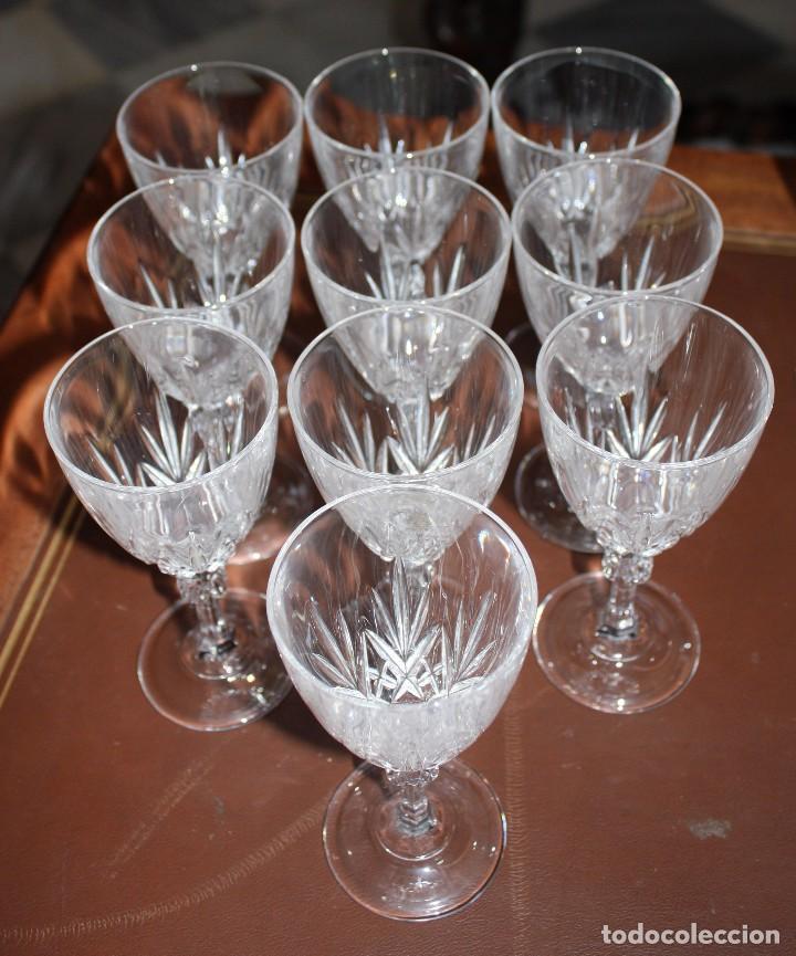 Antig&uuml;edades: JUEGO DE COPAS DE CRISTAL.REF.6108 - Foto 4