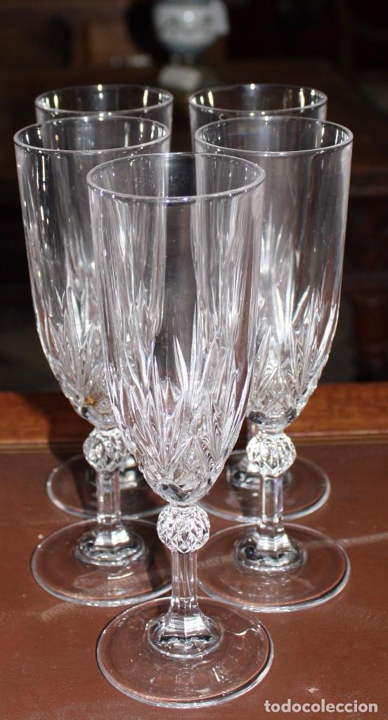 Antig&uuml;edades: JUEGO DE COPAS DE CRISTAL.REF.6108 - Foto 15