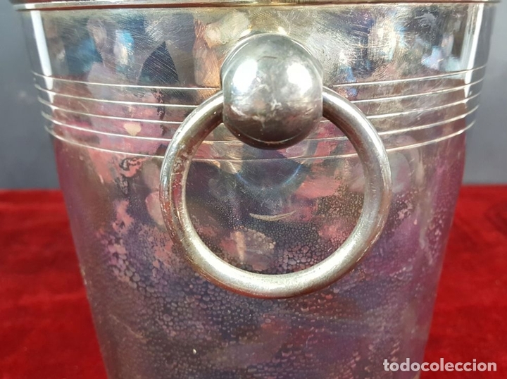 Antig&uuml;edades: CUBITERA. METAL PLATEADO. CIRCA 1960. - Foto 6
