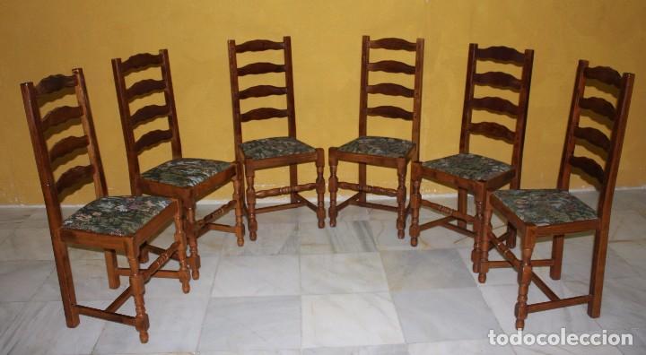 Antig&uuml;edades: 6 SILLAS DE ROBLE.REF 6109 - Foto 4