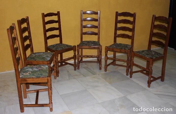Antig&uuml;edades: 6 SILLAS DE ROBLE.REF 6109 - Foto 5