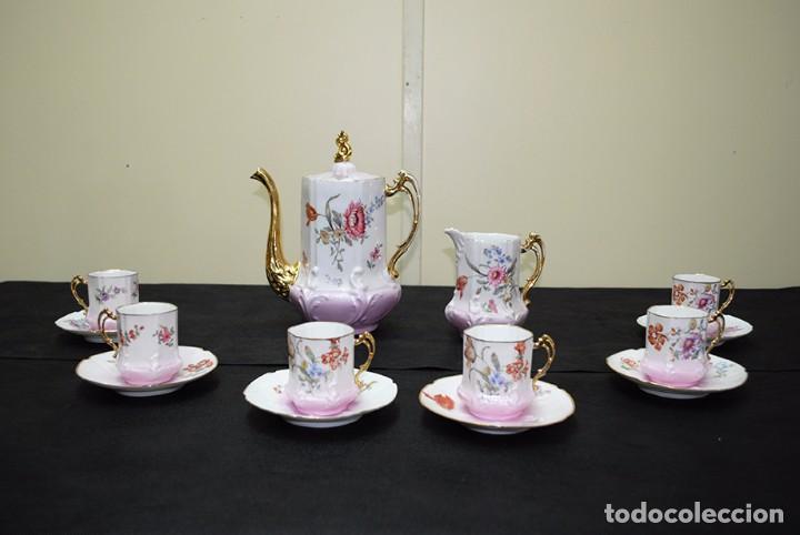 Antig&uuml;edades: JUEGO DE CAF&Eacute; ANTIGUO - LIMOGES - Foto 1