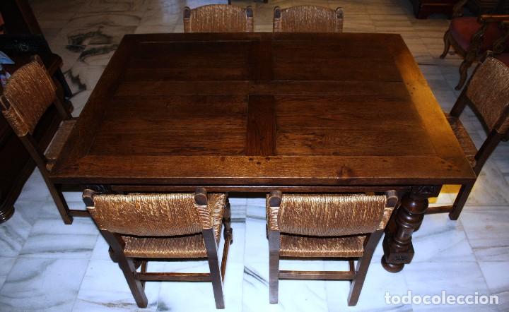 Antig&uuml;edades: MESA PARA COMEDOR, ROBLE MACIZO. REF.6113 - Foto 12