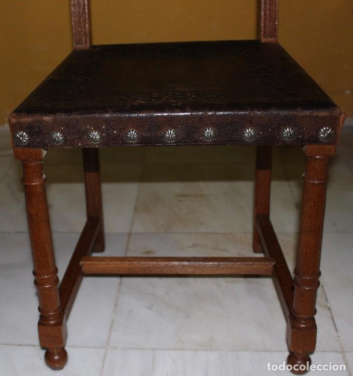Antig&uuml;edades: 6 SILLAS DE ESTILO ISABELINO.REF.6123 - Foto 4