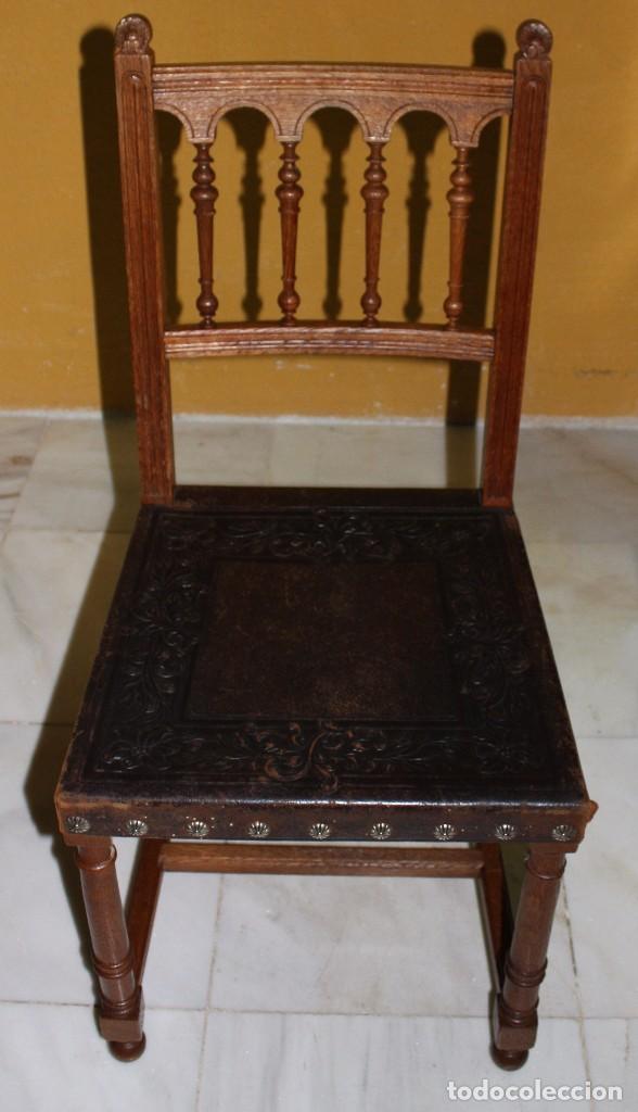 Antig&uuml;edades: 6 SILLAS DE ESTILO ISABELINO.REF.6123 - Foto 7